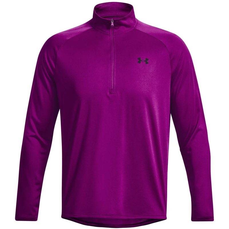 Image of Under Armour Armour UA Tech Zip Long Sleeve Mens - Purple Purple L