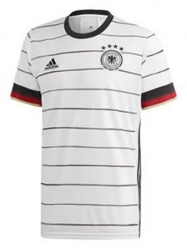 Image of Boys, adidas Junior Home Germany Euro 2020 Replica Shirt - White/Black, Size 11-12 Years