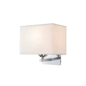 Image of GUrkovo Sconce Wall Lamp 1 Light Metal-Shade Chrome