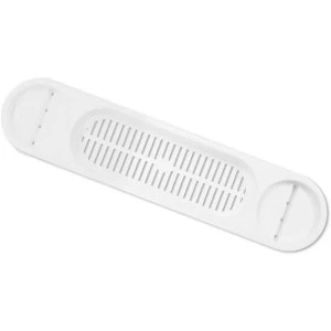 Image of Pure White Plastic Bath Shower Rack with 3 Compartments for Soap, Razors etc
