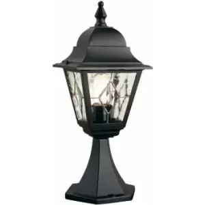 Image of Loops - IP43 1 Bulb Wall Ground Pedestal Light Black LED E27 100W
