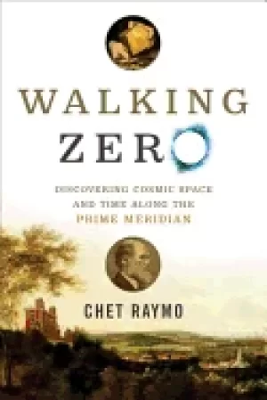 Image of walking zero discovering cosmic space and time along the prime meridian