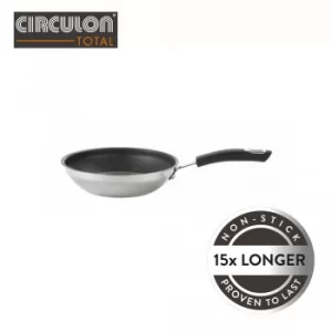 Image of Circulon Total Stainless Steel 22cm Frying Pan Black