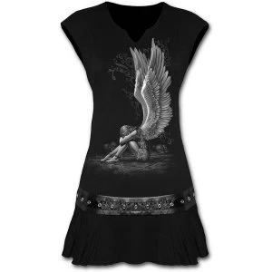 Image of Enslaved Angel Womens X-Large Stud Waist Mini Dress - Black