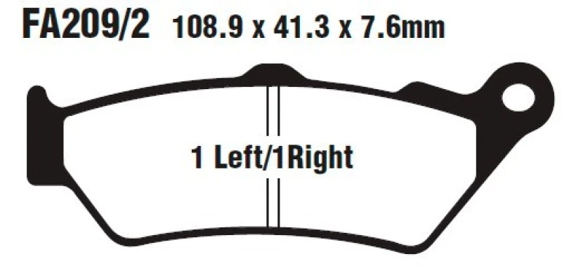 Image of EBC Brakes FA209/2V Brake pad set Brake Pad Set,disc brake (402)