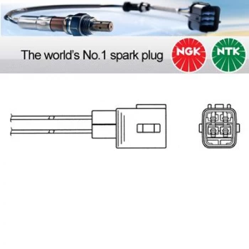 Image of 1x NGK NTK Oxygen O2 Lambda Sensor OZA659-EE68 OZA659EE68 (1649)