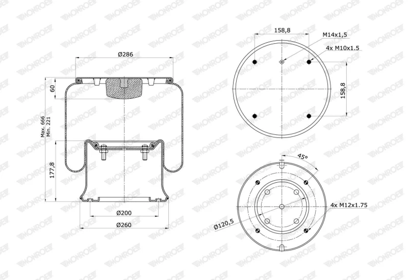 Image of MONROE Boot, air suspension MONROE ASP4074