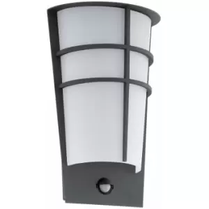 image of Loops - IP44 Outdoor Wall Light & pir Sensor Anthracite Steel 2.5W Built in led