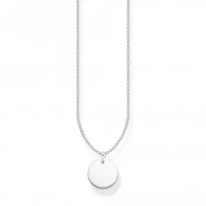 Image of Silver Engravable Coin Necklace KE1958-001-21-L45v