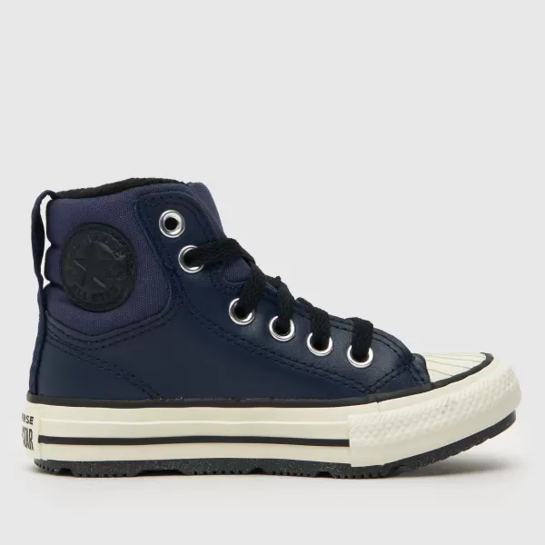 Image of Converse navy all star berkshire Boys Junior trainers Navy UK 2 (EU 34)