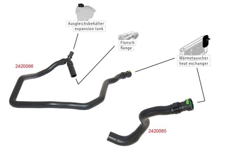 Image of Radiator hose METZGER 2420085