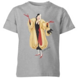 image of Disney 101 Dalmatians Cruella De Vil Kids T-Shirt - Grey - 11-12 Years