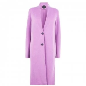 image of SET Button Front Coat - Orchid 4276