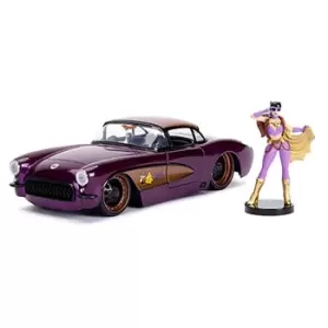 Image of Jada Toys DC Comics Bombshells 1:24 Scale Die Cast Vehicle - Batgirl & 1957 Chevy Corvette