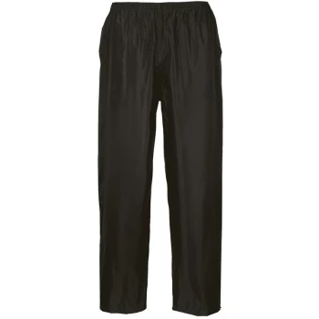 Image of Portwest - S441BKRM - sz M Classic Adult Rain Trousers - Black