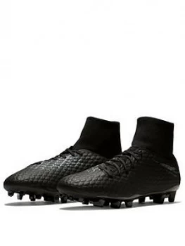 Image of Nike Mens Hypervenom Phantom 3 Dynamic Fit Firm ground Football Boot Black Size 10 Men