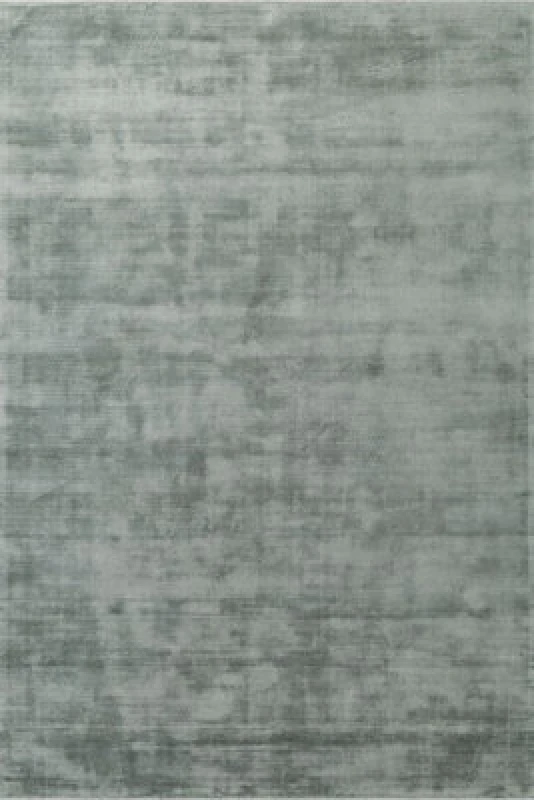 Image of The Rugs Vikosa Jane Viscose Soft Plain Rug Living Room In Light Blue