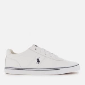 Image of Polo Ralph Lauren Mens Hanford Leather Low Top Trainers - Pure White - UK 10