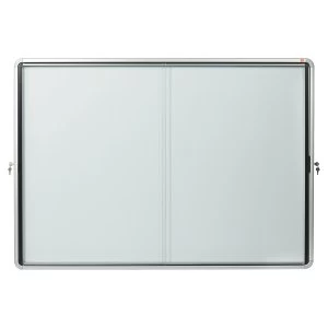 image of Nobo 1902571 Internal Glazed Case 18 x A4 Magnetic Sliding Door