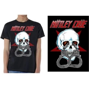 Image of Motley Crue - Skull Cuffs 2 Mens Medium T-Shirt - Black