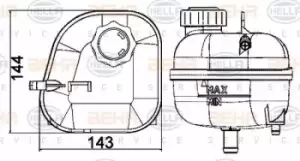 Image of Behr Radiator Tank 8MA376737-184 70825694 Genuine replacement part for Car