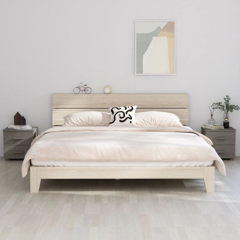 Image of VIDAXL Bedside Cabinets hamar 2 pcs Light Grey 40x35x44.5cm Solid Wood Vidaxl 8720286817575