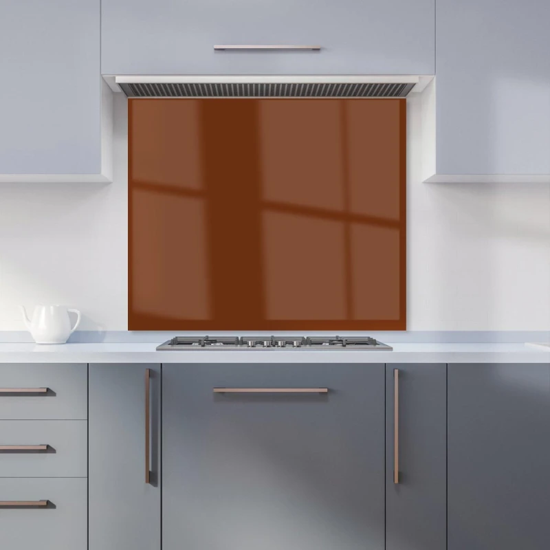Image of Warren Reed - Designer Chocolate Brown Kitchen Splashback Size: 600mm x 750mm Brown Unisex 600mm x 750mm
