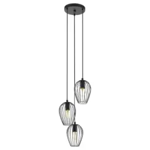 Image of Eglo 3 Light Cluster Rounded Pendant