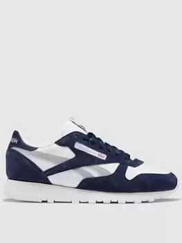 image of Reebok Classic Leather - Navy/Grey, Navy/Grey, Size 9, Men