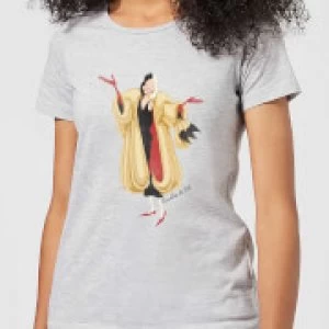 Image of Disney 101 Dalmations Cruella De Vil Womens T-Shirt - Grey - L