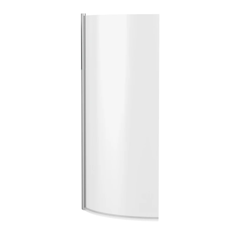 Image of Balterley Reversible Chrome Curved P Shaped Bath Screen 1400 x 720 Silver unisex