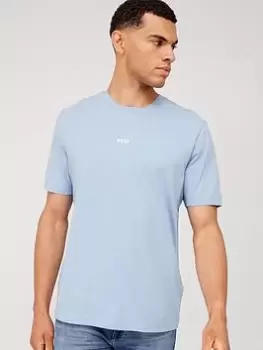 Image of BOSS Tchup Centre Logo T-Shirt - Light Blue, Size 3XL, Men