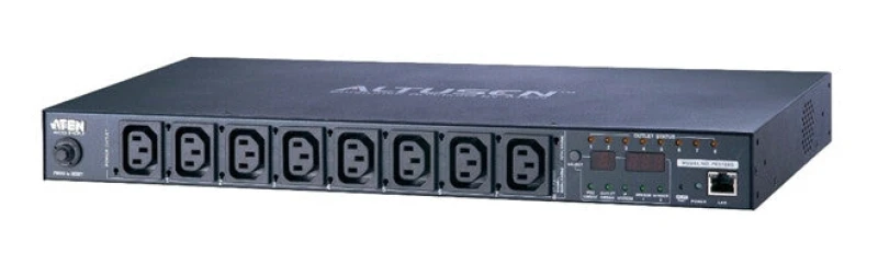 Image of Aten ATEN 1U 10A 8 Outlet Switched Bank Metered PDU + Free Eco PDU Manager Software PE6108G