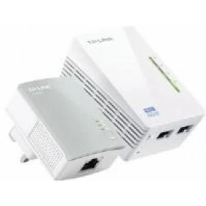 image of TP-LINK AV500 TL-WPA4220 300Mbps WiFi Powerline Extender Starter Kit Twin Pack UK Plug