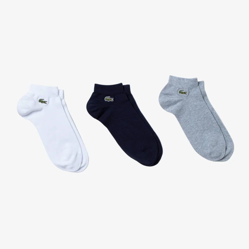 Image of Lacoste 3 Pack Trainer Socks - Multi Multi 6 - 12 Months