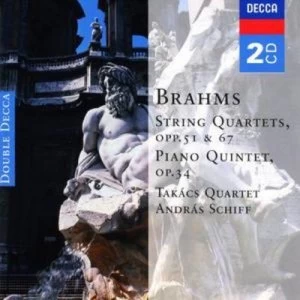 Image of String Quartets Piano Quintet Schiff Takacs Quartet by Johannes Brahms CD Album