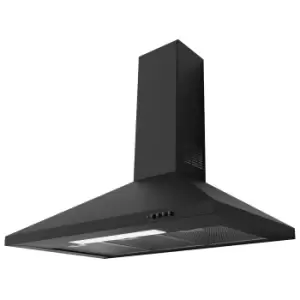 image of Stoves 444410880 100cm UH 100 CHIM BLK Chimney Hood Black 3 Fan Speeds