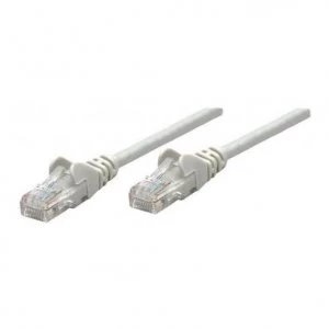 image of Intellinet Network Patch Cable Cat6A 50m Grey Copper S/FTP LSOH / LSZH PVC RJ45 Gold Plated Contacts Snagless Booted Polybag