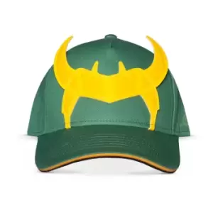 image of Marvel Loki God of Mischief Novelty Cap, Green/Black (NH727053LOK)