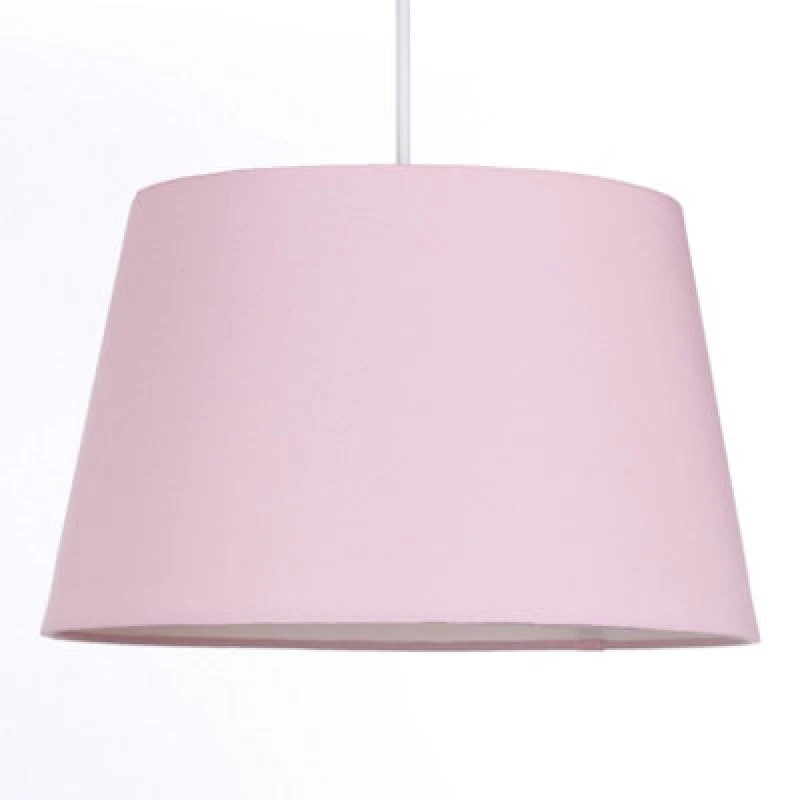 Image of K Living Pale Pink Tapered Drum Shade For Ceiling And Table Lamp 12" Shade