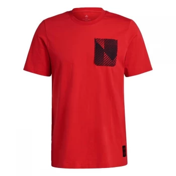 Image of adidas Manchester United T-Shirt Mens - Real Red