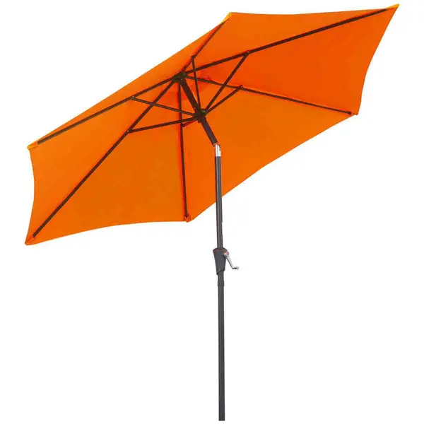 image of Outsunny 2.7m Parasol Sun Shade w/Tilt Crank - Orange