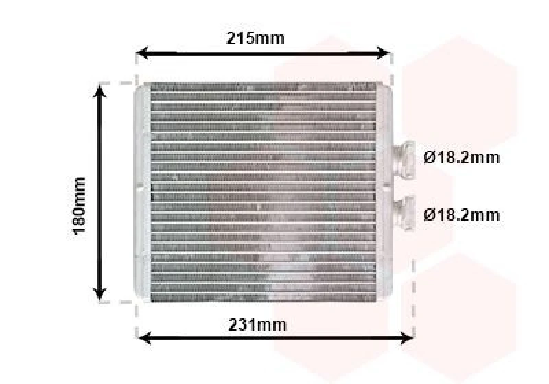 Image of VAN WEZEL Heater matrix VAN WEZEL 03006198