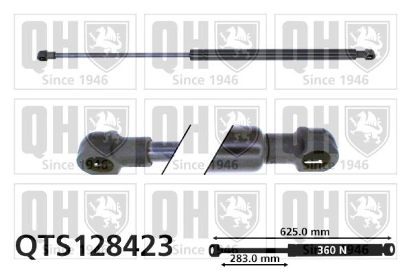 Image of QUINTON HAZELL Tailgate strut QUINTON HAZELL QTS128423