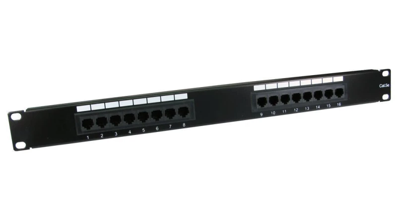 Image of Cables Direct Utp Cat5e 1u 16 Port Patch Panel UT-899216