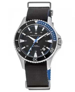 Image of Hamilton Khaki Navy Scuba Auto Black Dial Black Nylon Nato Mens Watch H82315931 H82315931