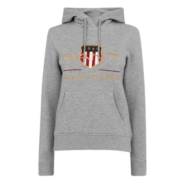 Image of Gant Gant Archive Shield Hoodie - Grey