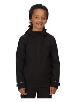 Image of Boys, Regatta Kids Pulton Waterproof Jacket - Black, Size 11-12 Years