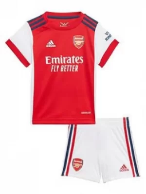 Image of adidas Arsenal 20/21 Home Baby Mini Kit, Red, Size 3-6 Months