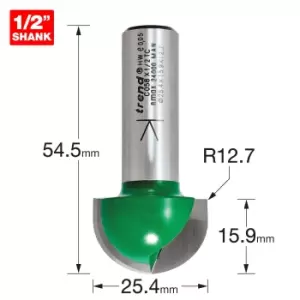 Image of Trend CRAFTPRO Radius Router Cutter 25.4mm 15.9mm 1/2"